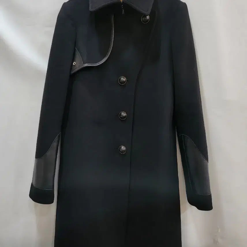 [BUNJANG] Tods Wool-Cashmere Leather Trim Women's Coat / (정품)토즈 울-캐시미어 가죽 트리밍 여성 코트