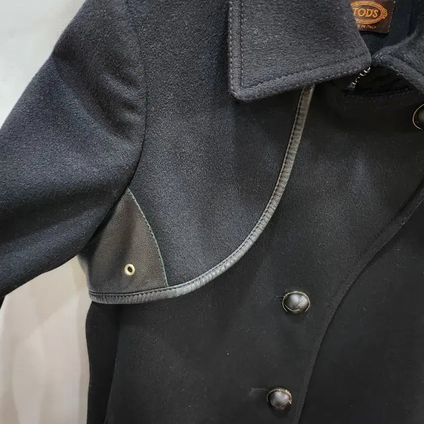 [BUNJANG] Tods Wool-Cashmere Leather Trim Women's Coat / (정품)토즈 울-캐시미어 가죽 트리밍 여성 코트