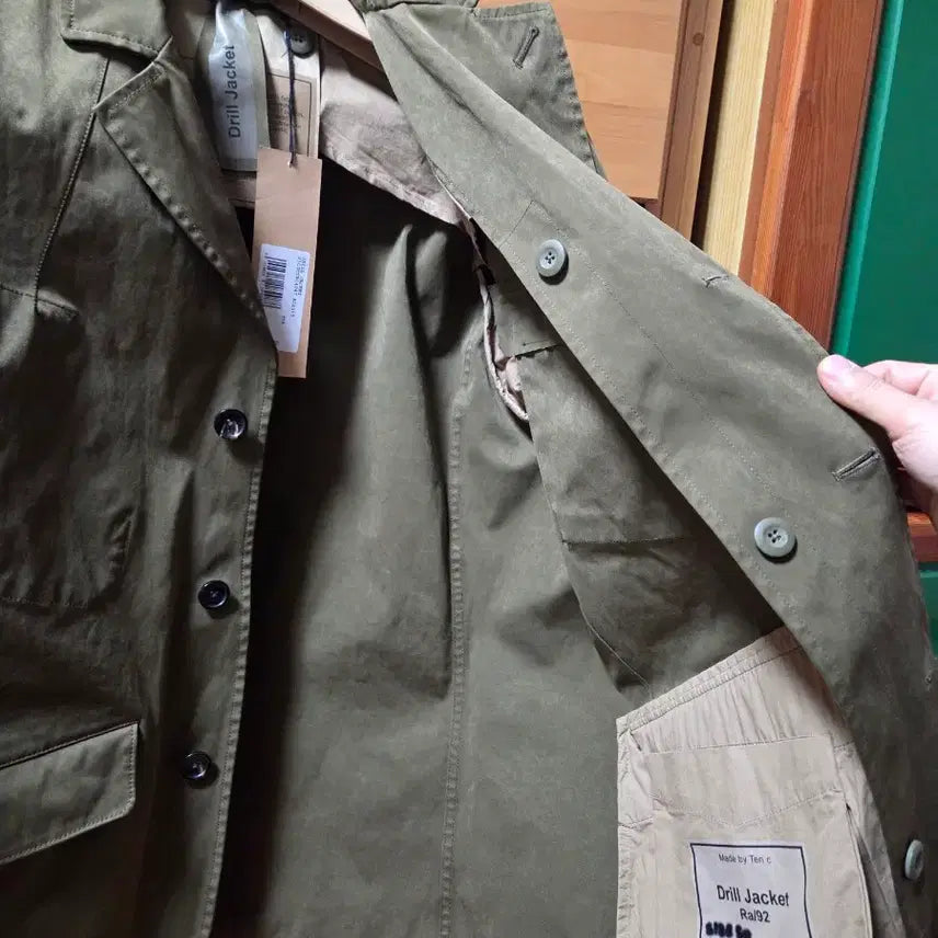 [BUNJANG] Ten C Drill Jacket Khaki 50 / 텐씨 드릴자켓 카키 50사이즈