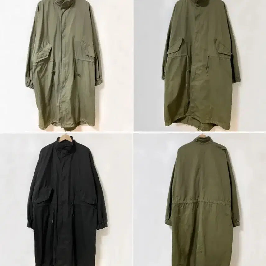 [BUNJANG] F Oversized Long Field Jacket Black / [F] 오버핏 롱 야상 점퍼 블랙
