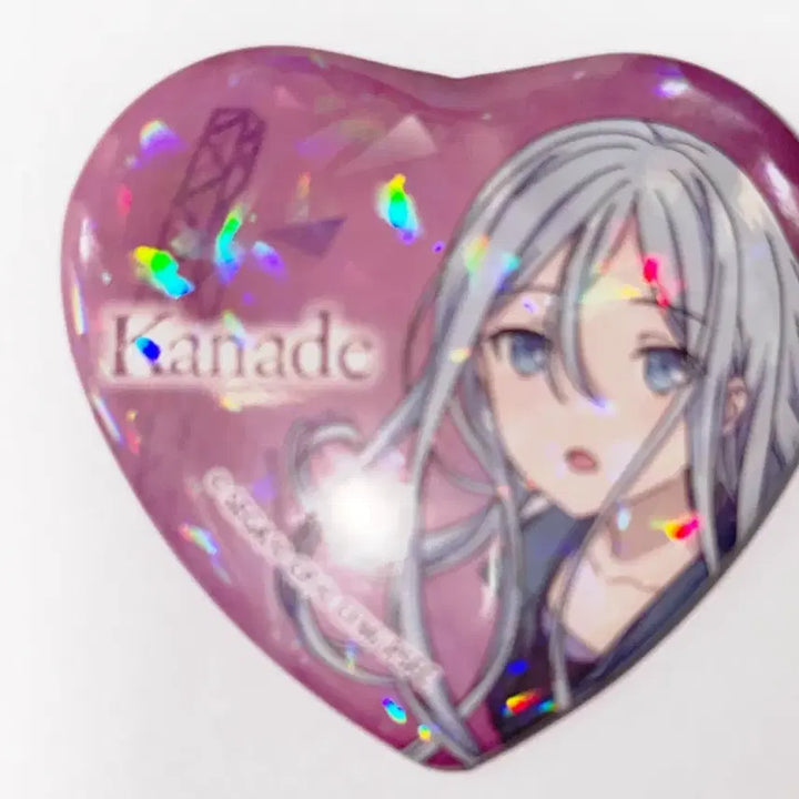 [BUNJANG] Project Sekai Yoisaki Kanade Hologram Glitter Can Badge / 프세카프로세카요이사키카나데 극장판하트홀로그램글리터캔뱃지