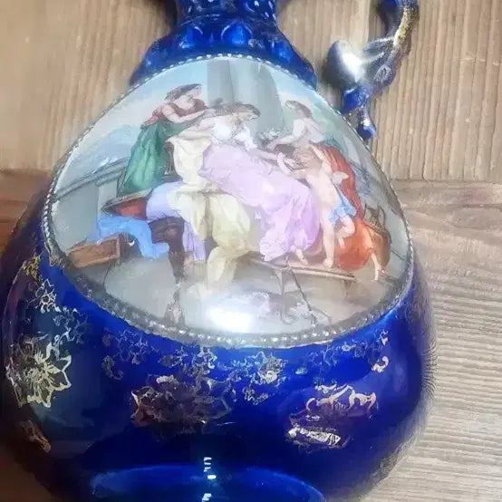 [BUNJANG] Royal Vienna Ceramic Teapot / 독일제 100년 역사 로열 비엔나 세라믹 모방 청금채 인물문 주전자