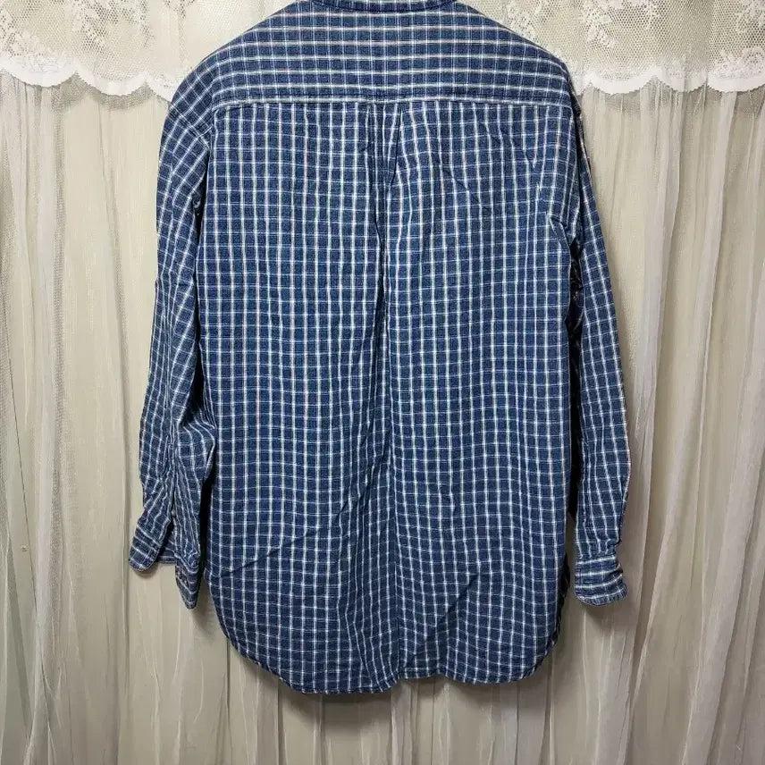 [BUNJANG] Beanpole Jeans Blue Check Shirt / 빈폴진의 블루 체크 남방