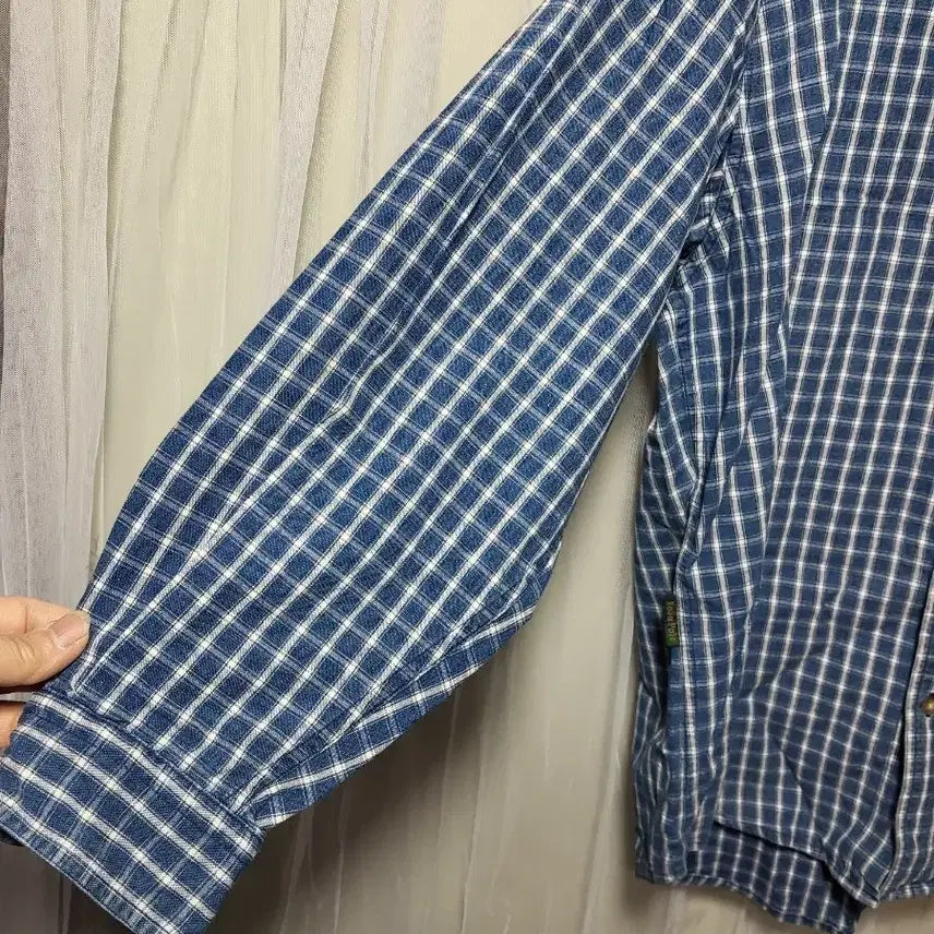 [BUNJANG] Beanpole Jeans Blue Check Shirt / 빈폴진의 블루 체크 남방