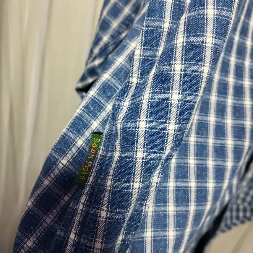 [BUNJANG] Beanpole Jeans Blue Check Shirt / 빈폴진의 블루 체크 남방