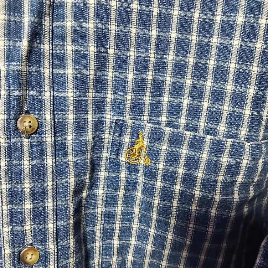 [BUNJANG] Beanpole Jeans Blue Check Shirt / 빈폴진의 블루 체크 남방