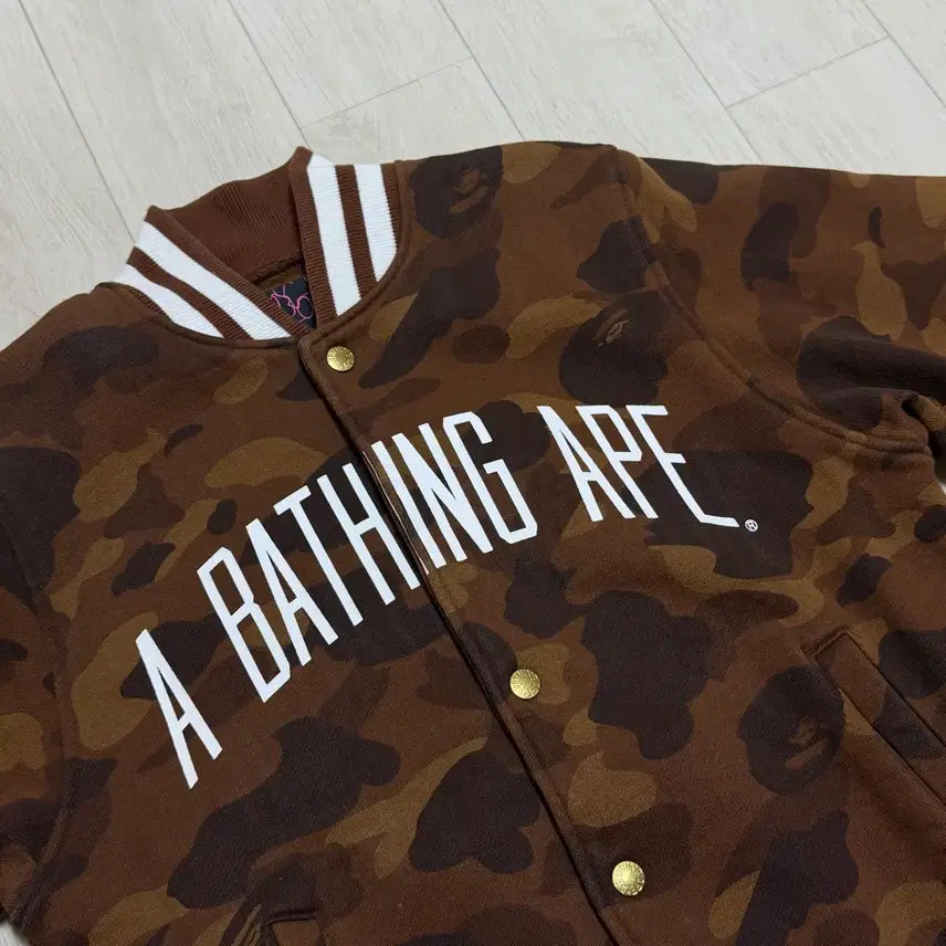 [BUNJANG] BAPE Brown Camo Varsity Jacket / 베이프 브라운 카모 바시티 자켓