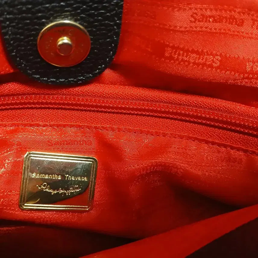 [BUNJANG] Samantha Thavasa Caldwell Square Leather Cross Tote Bag / 사만사타바사 콜드웰 스퀘어 투웨이 가죽 크로스 토트백