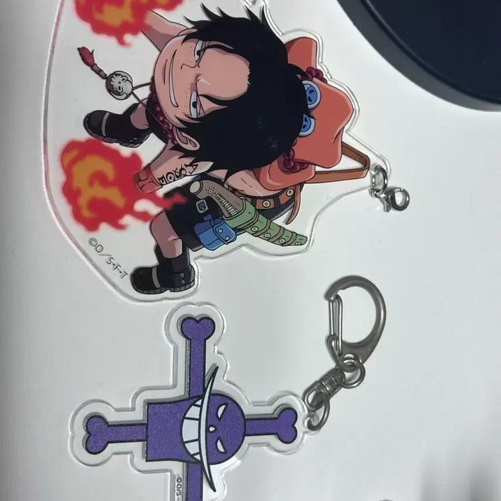 [BUNJANG] One Piece Ace Dangle Keyring Bundle Set / 원피스 에이스 데롱데롱 키링 일괄