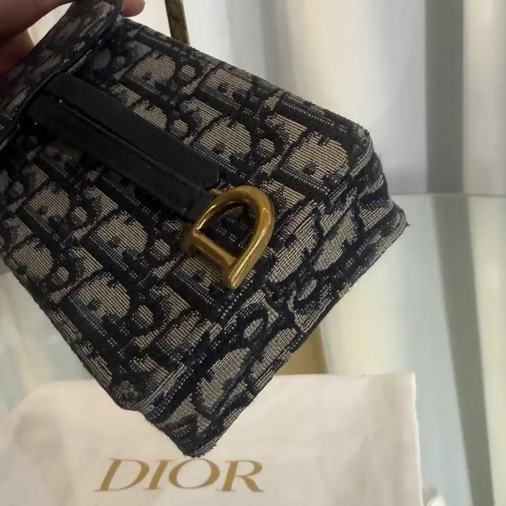 [BUNJANG] Dior Oblique Saddle Vertical Crossbody Bag / 디올 오블리크 새들 버티컬 크로스백