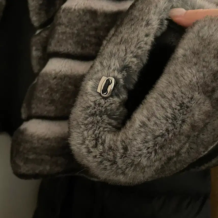[BUNJANG] Fake Fur Mink Coat Chinchilla / 페이크 퍼 밍크 친칠라