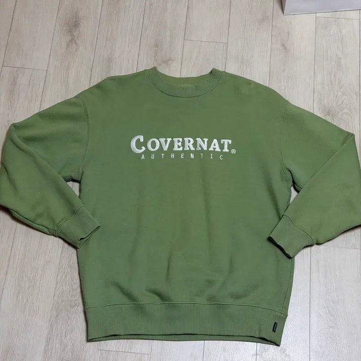 [BUNJANG] Covernat Authentic Logo Sweatshirt Green / 커버낫 어센틱 로고 맨투맨 그린