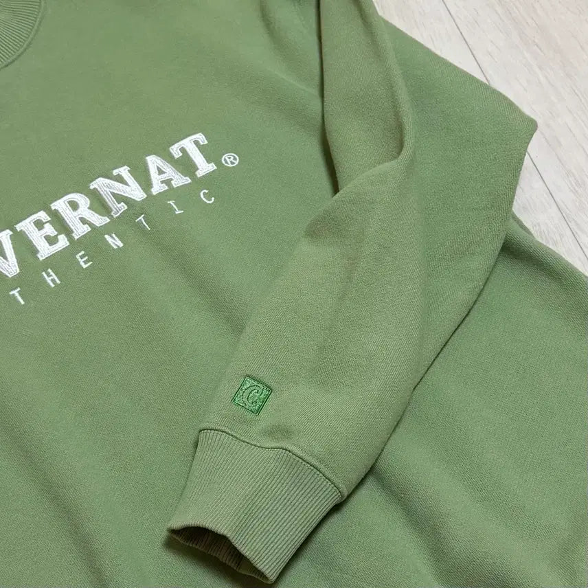 [BUNJANG] Covernat Authentic Logo Sweatshirt Green / 커버낫 어센틱 로고 맨투맨 그린