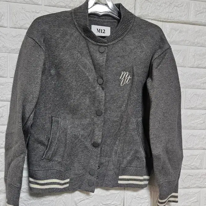 [BUNJANG] M12 Gray Knit Cardigan Jacket / M12 회색 니트 가디건 자켓s