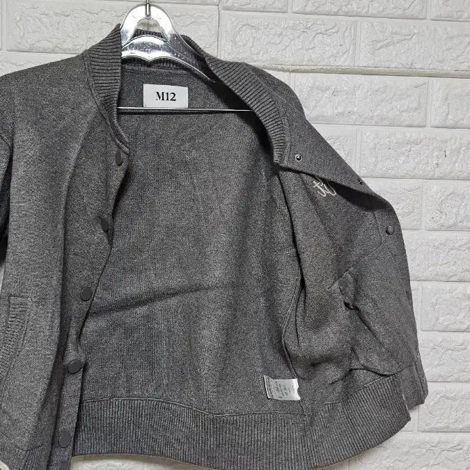 [BUNJANG] M12 Gray Knit Cardigan Jacket / M12 회색 니트 가디건 자켓s