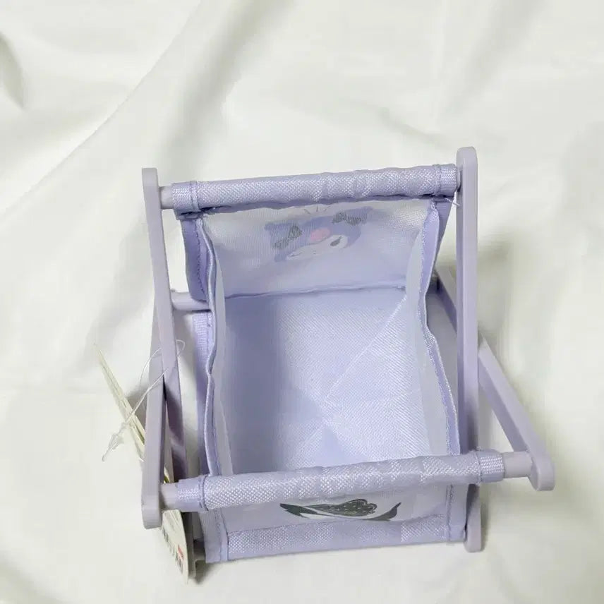 [BUNJANG] Kuromi Mini Foldable Basket Purple / 쿠로미 미니 접이식 바구니 퍼플