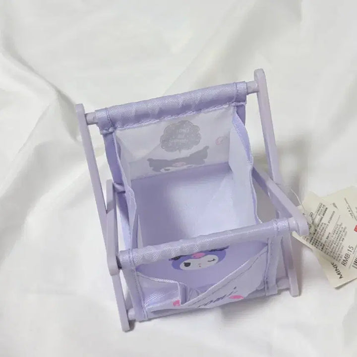 [BUNJANG] Kuromi Mini Foldable Basket Purple / 쿠로미 미니 접이식 바구니 퍼플