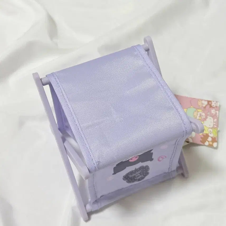 [BUNJANG] Kuromi Mini Foldable Basket Purple / 쿠로미 미니 접이식 바구니 퍼플