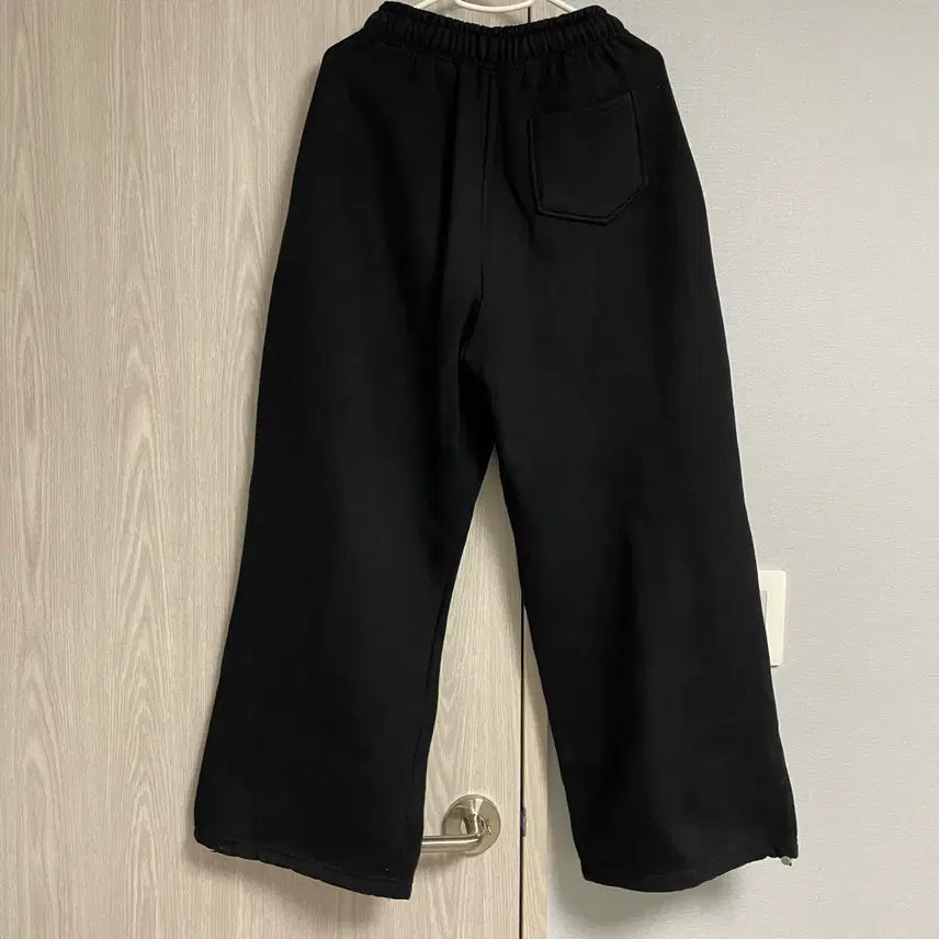 [BUNJANG] Black Training Wide Pants / 블랙 융기모 트레이닝 와이드팬츠 바지