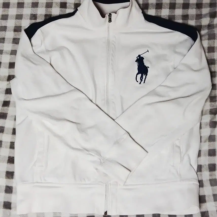 [BUNJANG] Polo White Zip-up Jacket / 폴로 빅포니 화이트 집업