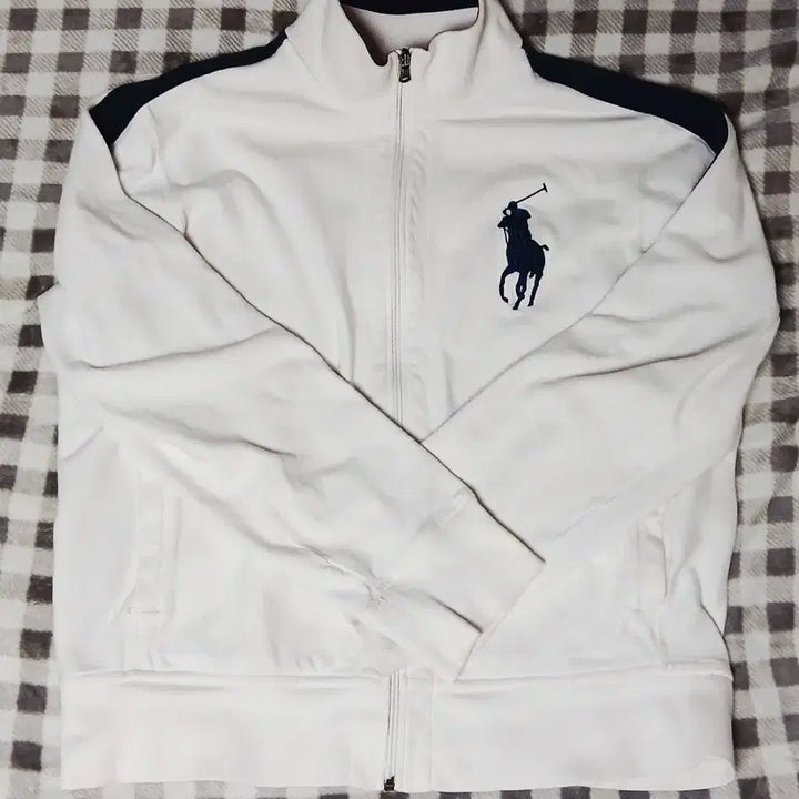 [BUNJANG] Polo White Zip-up Jacket / 폴로 빅포니 화이트 집업