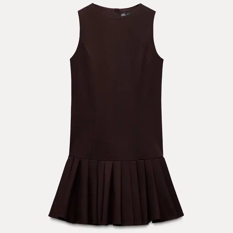 [BUNJANG] M Zara Pleated Mini Dress / M) 자라 플리츠 원피스 새상품