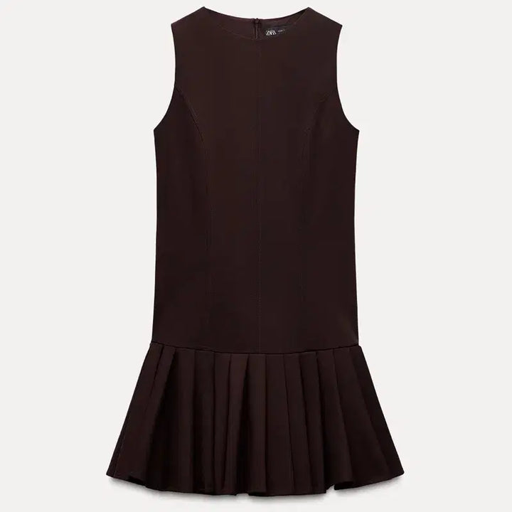 [BUNJANG] M Zara Pleated Mini Dress / M) 자라 플리츠 원피스 새상품