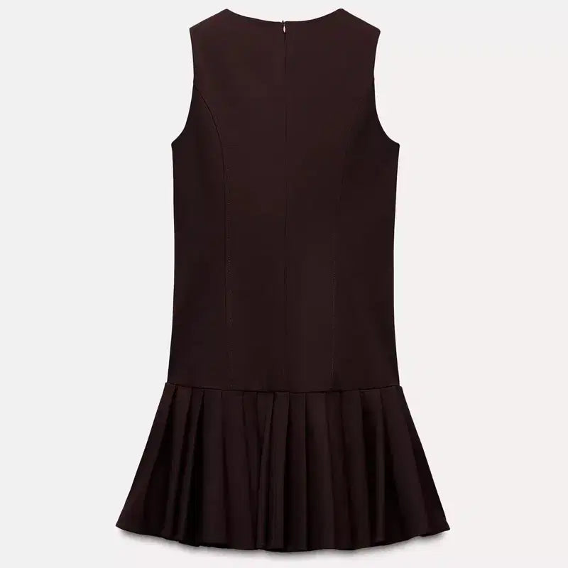 [BUNJANG] M Zara Pleated Mini Dress / M) 자라 플리츠 원피스 새상품