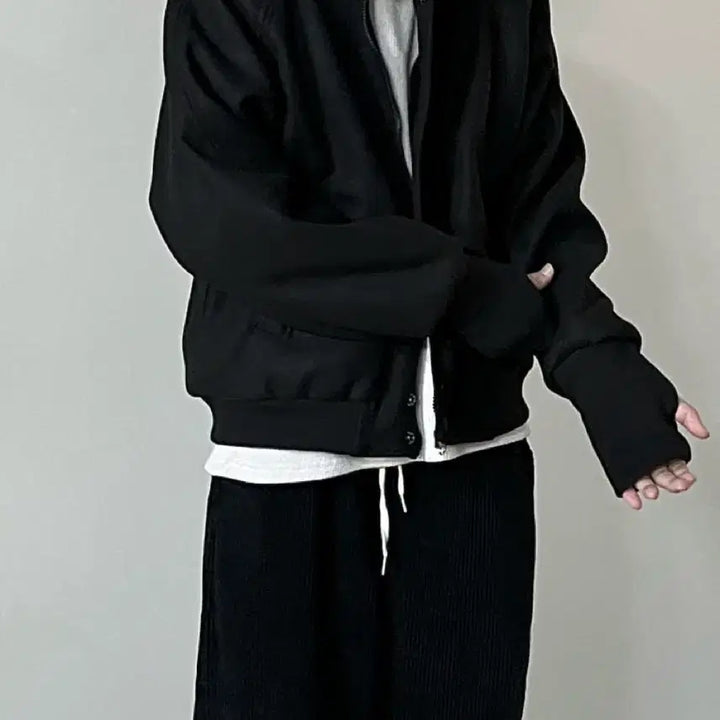 [BUNJANG] Cent Warmer Jacket Gray Crop Wool Blouson / Cent warmer jacket 남자 워머 그레이 크롭 울 블루종