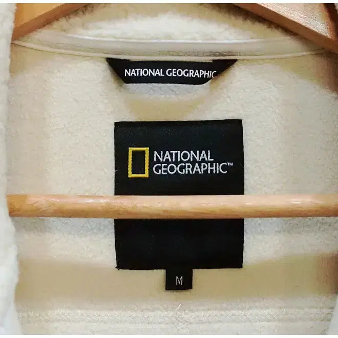 [BUNJANG] National Geographic Fleece Zip-Up (Ivory, XL) / 내셔널지오그래픽 코우너스 플리스 부클 하이넥 롱 풀집업 (공용M/95)