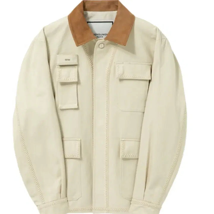 [BUNJANG] Wooyoungmi Oxford Work Jacket Ivory / [50] 우영미 옥스포드 워크 자켓 아이보리 판매합니다.