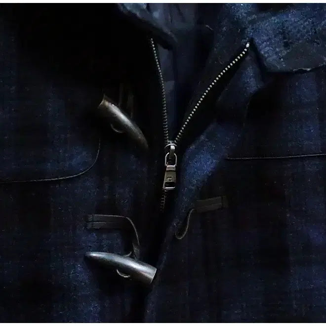 [BUNJANG] Kkomsaism Check Zip-Up Duffle Coat (M) / 꼼사이즘 울 체크 집업 더플 코트 (공용M)