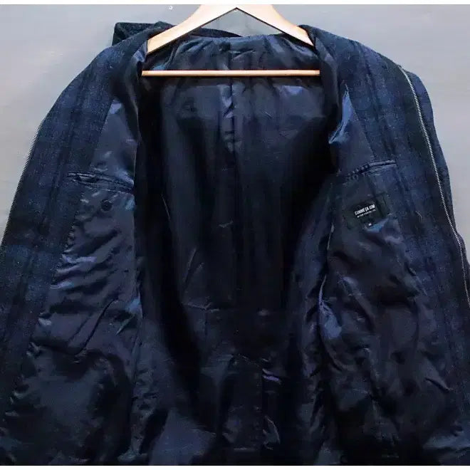 [BUNJANG] Kkomsaism Check Zip-Up Duffle Coat (M) / 꼼사이즘 울 체크 집업 더플 코트 (공용M)