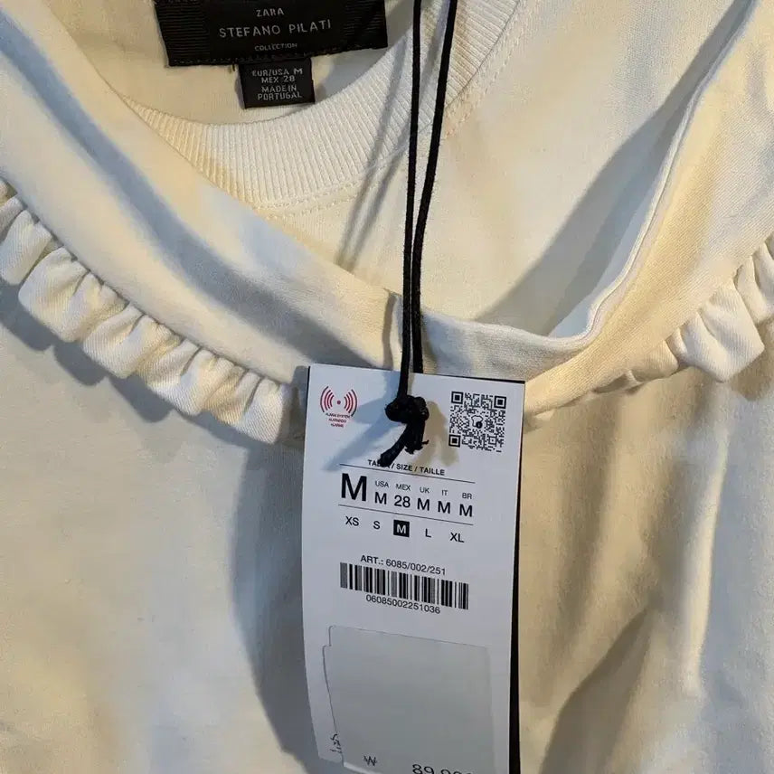 [BUNJANG] Zara Stefano Pilati Ruffle Pad T-Shirt / M) 자라x스테파노필라티 러플패드티셔츠 새상품