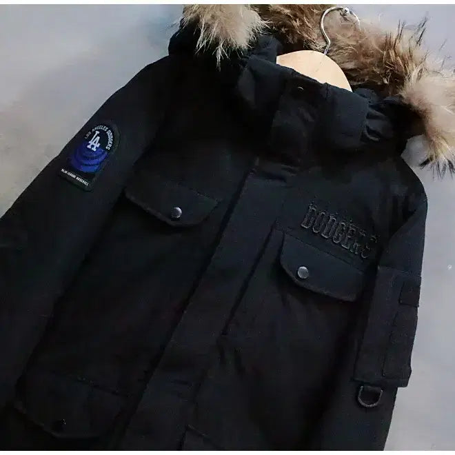 [BUNJANG] MLB LA Dodgers Duck Down Parka Jacket (Size 85) / MLB LA다저스 라쿤 덕다운 야상 패딩 점퍼 (공용85)