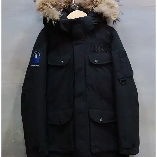 [BUNJANG] MLB LA Dodgers Duck Down Parka Jacket (Size 85) / MLB LA다저스 라쿤 덕다운 야상 패딩 점퍼 (공용85)