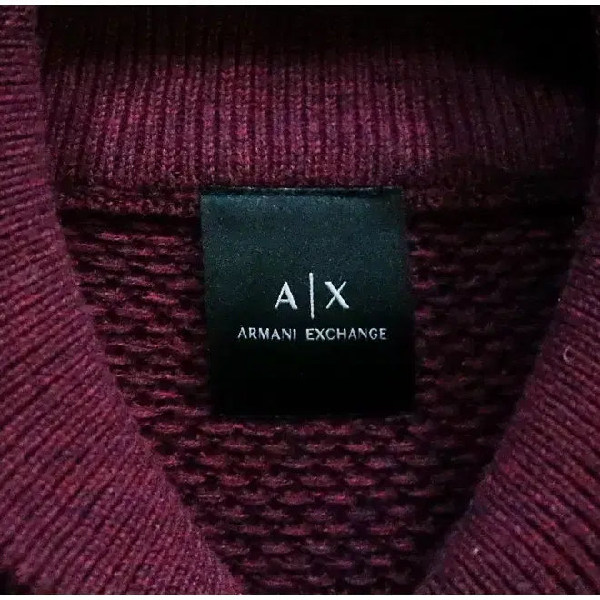[BUNJANG] Armani Exchange Regular Fit Cotton Knit Sweater (Men's M) / 아르마니 익스체인지 레귤러핏 숄카라 코튼 니트 스웨터 (남성M/95)