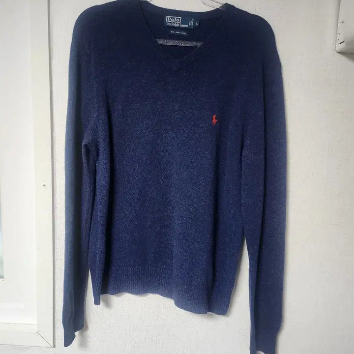 [BUNJANG] Polo Ralph Lauren Navy V-Neck Knit L / 폴로 랄프로렌 네이비 브이넥 니트 L