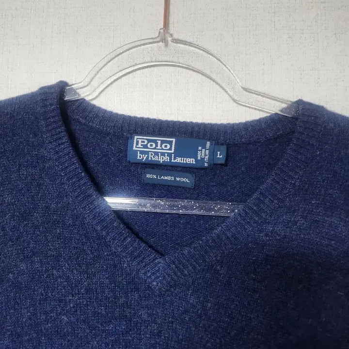 [BUNJANG] Polo Ralph Lauren Navy V-Neck Knit L / 폴로 랄프로렌 네이비 브이넥 니트 L