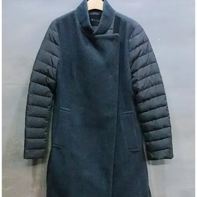 [BUNJANG] It Misha Cashmere Down Coat Gray 55 / 잇미샤 울 캐시미어 덕다운 경량 패딩 코트 (여성55/85-160)