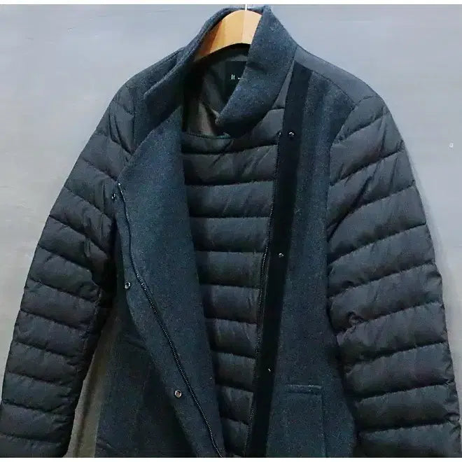 [BUNJANG] It Misha Cashmere Down Coat Gray 55 / 잇미샤 울 캐시미어 덕다운 경량 패딩 코트 (여성55/85-160)