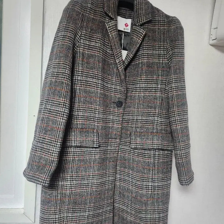 [BUNJANG] F_Shop Check Long Coat / 에프샵 체크 롱코트