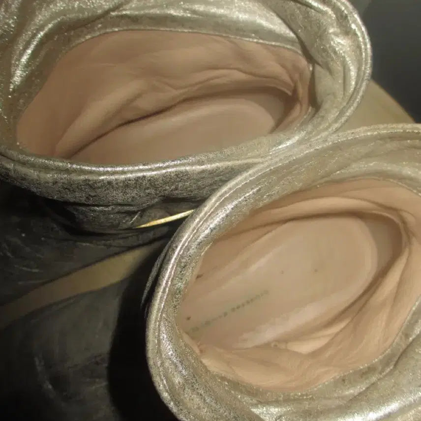 [BUNJANG] Giuseppe Zanotti Metallic Gold Short Boots / 쥬세페자노티 메탈릭 골드 숏 부츠 대장