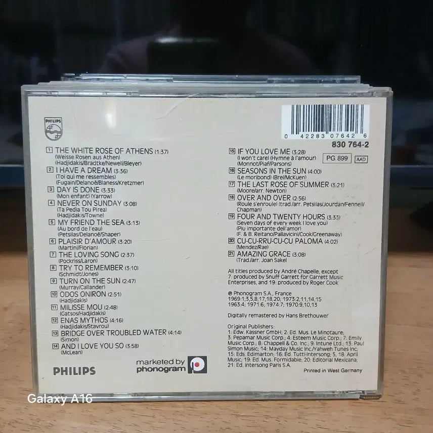 [BUNJANG] Nana Mouskouri Passport CD Album / 나나 무스쿠리 Passport CD 음반