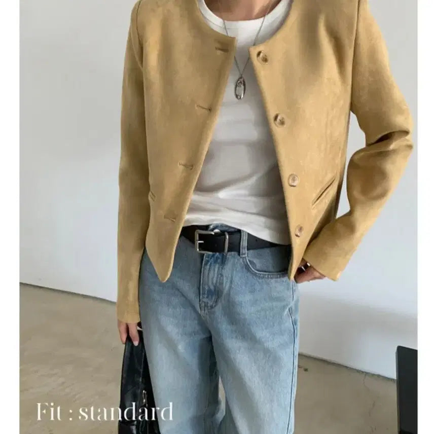 [BUNJANG] Suede Jacket - New / 스웨이드 자켓 새상품