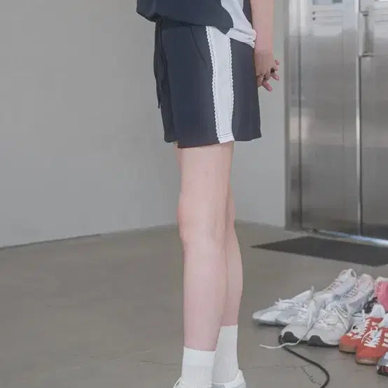 [BUNJANG] Habizm LACE MESH SHORTS (NAVY) / 해비즘 LACE MESH SHORTS(NAVY)