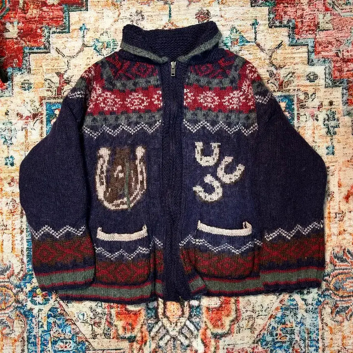 [BUNJANG] Penfield Cowichan Knit Zip Jacket / [L] 펜필드 코위찬 니트 집업 자켓