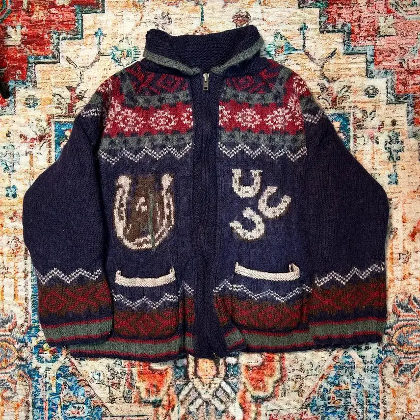 [BUNJANG] Penfield Cowichan Knit Zip Jacket / [L] 펜필드 코위찬 니트 집업 자켓