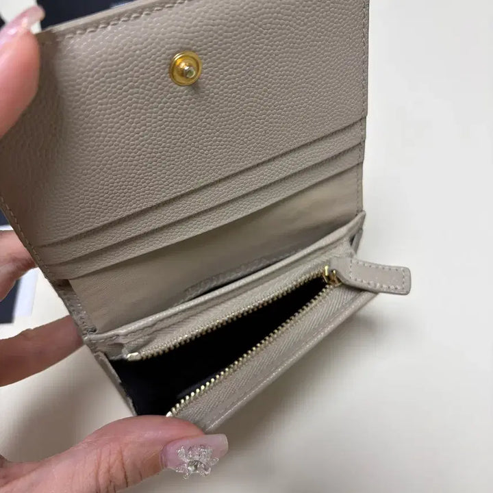 [BUNJANG] Saint Laurent Card Wallet / 생로랑 텍스처드 모노그램 카드 지갑