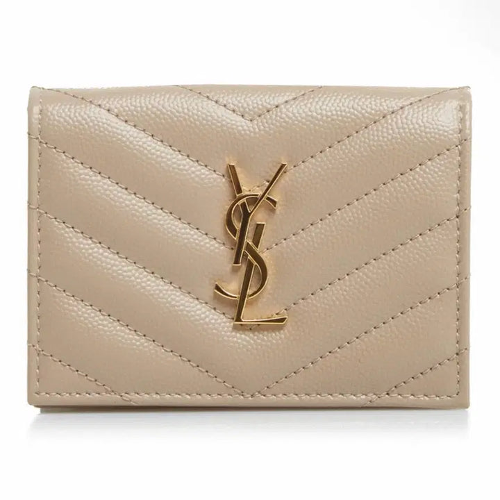 [BUNJANG] Saint Laurent Card Wallet / 생로랑 텍스처드 모노그램 카드 지갑
